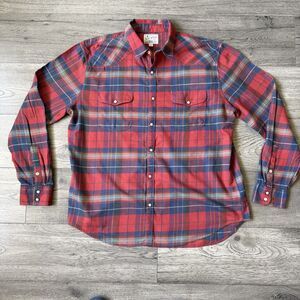 Lucky Brand Men’s Plaid Western Snap-Front Shirt - Size XL